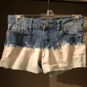 Justice Girls Jean Shorts with Ombre/Tie-Dye wash Size 12